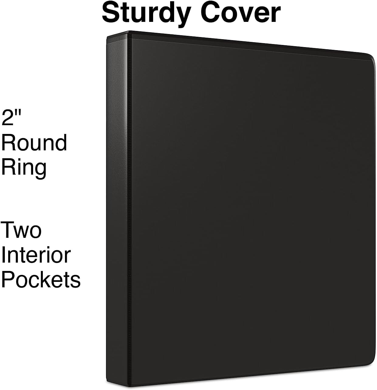 Staples Economy 1-Inch Round Ring Binder, Holds Up to 175 Sheets Each, 12-Pack, White, Lightweight Binders for School & Office