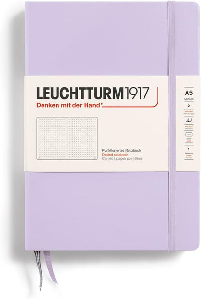 LEUCHTTURM1917 - Notebook Hardcover Medium A5-251 Numbered Pages for Writing and Journaling - Thinking Ahead (Plain Paper, Spice Brown)