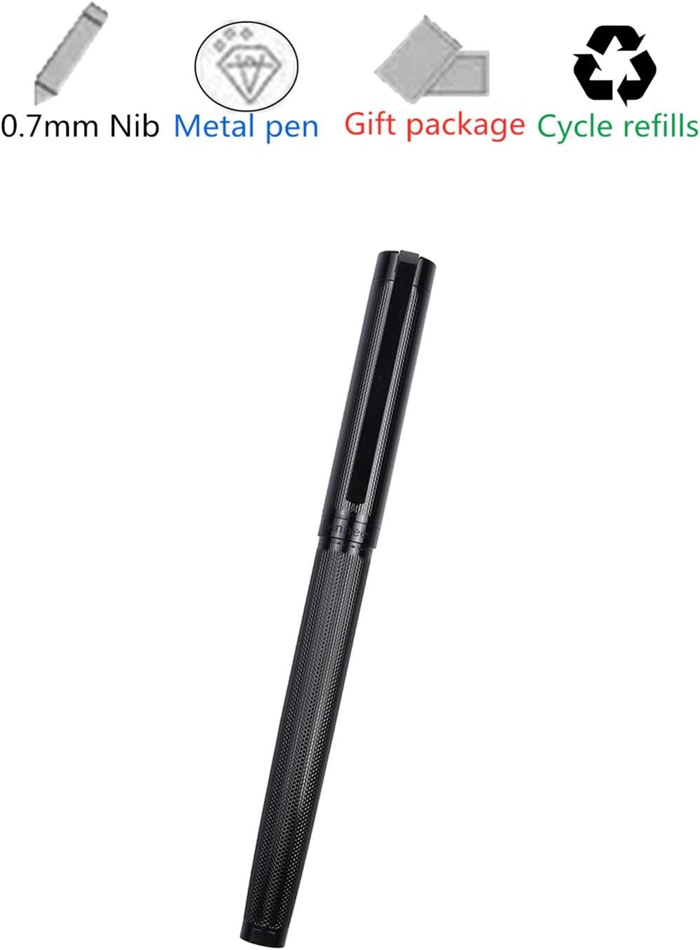 Penneed Rollerball Pen Liquid Ink Pens for Women Luxury Box Gel Pen Black Ink Fancy Pen Refillable for Executive, Office, Professional, Birthday Gift G5 (Rose Gold)