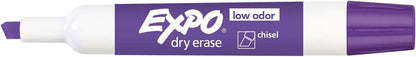 EXPO® Low-Odor Dry-Erase Markers, Chisel Point, Purple, Pack Of 12