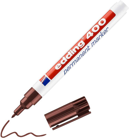 edding 400 Permanent Marker - Violet - 1 Pen - fine Round tip 1 mm - Waterproof, Quick-Drying, Smear-Proof pens - for Cardboard, Plastic, Wood, Metal, Glass and Fabric