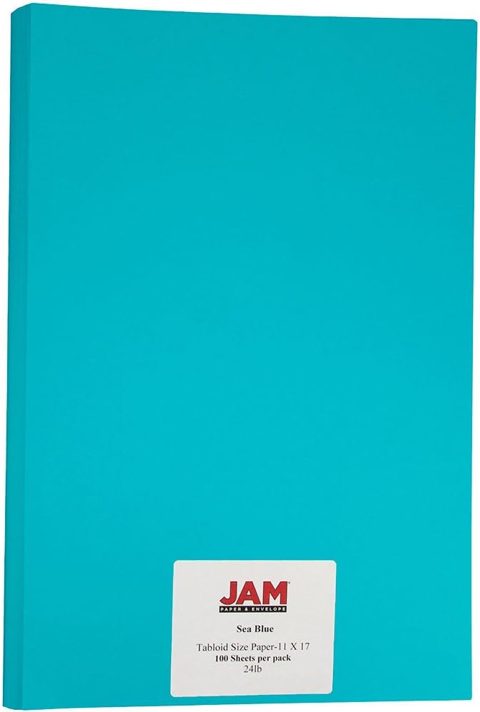 JAM PAPER Ledger Matte 24lb Paper - 90 gsm - 11 x 17 Tabloid - Yellow Recycled - 100 Sheets/Pack