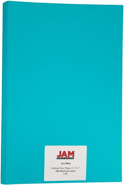 JAM PAPER Ledger Matte 24lb Paper - 90 gsm - 11 x 17 Tabloid - Yellow Recycled - 100 Sheets/Pack