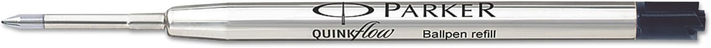 Parker QuinkFlow Refill for Ballpoint Pens, Fine Point, Black ink, 1 unit per pack (3031531)