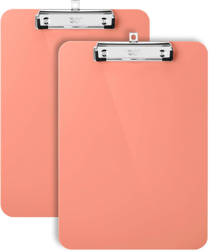 Mr. Pen- Plastic Clipboard, 12.5" x 9", 2 Pack, Clipboard Plastic, Low-Profile Metal Clip with Retractable Hanging Hole