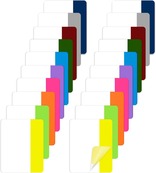400 Pieces Sticky Tabs 2 Inch Index Tabs, Repositionable and Writable Colored Page Markers, Reading Tabs Self Adhesive Tape Flags for Notebooks, Binders and File Folders (20 Sets 10 Colors)