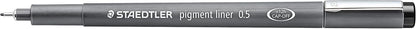 Staedtler Pigment Liner Pack, Black, 8 Pens, Assorted Line Widths, 0.05mm, 0.1mm, 0.2mm, 0.3mm, 0.5mm, 0.8mm, 1.0mm, 1.2mm