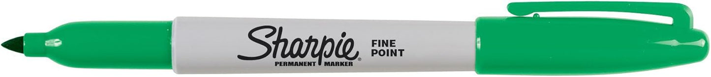 Sharpie Permanent Markers | Fine Point for Bold Details | BlackBlueRed and Green Ink Colours | 4 Marker Pens