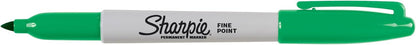 Sharpie Permanent Markers | Fine Point for Bold Details | BlackBlueRed and Green Ink Colours | 4 Marker Pens