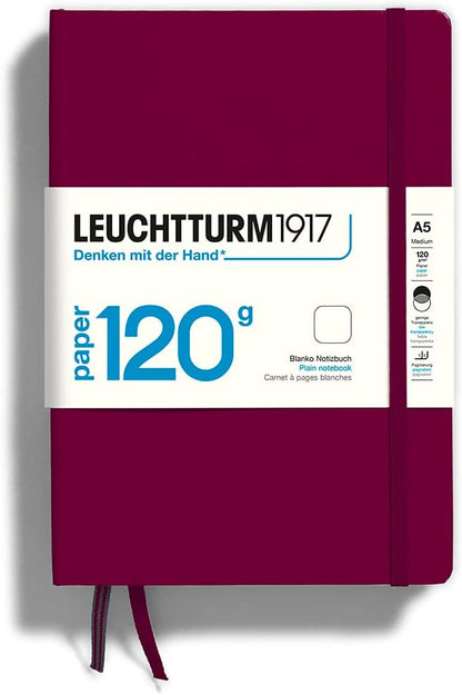 LEUCHTTURM1917 - 120G Special Edition - Medium A5 Hardcover Notebook - 203 Numbered Pages with 120gsm Paper (Navy, Dotted)