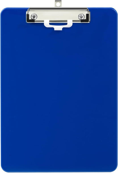 Deli Plastic Clipboard, Clipboards with Low Profile Clip, Standard A4 Letter Size Clipboard for Office, Nurses, Students, and Women, Size 12.4 ×9 Inch, Blue