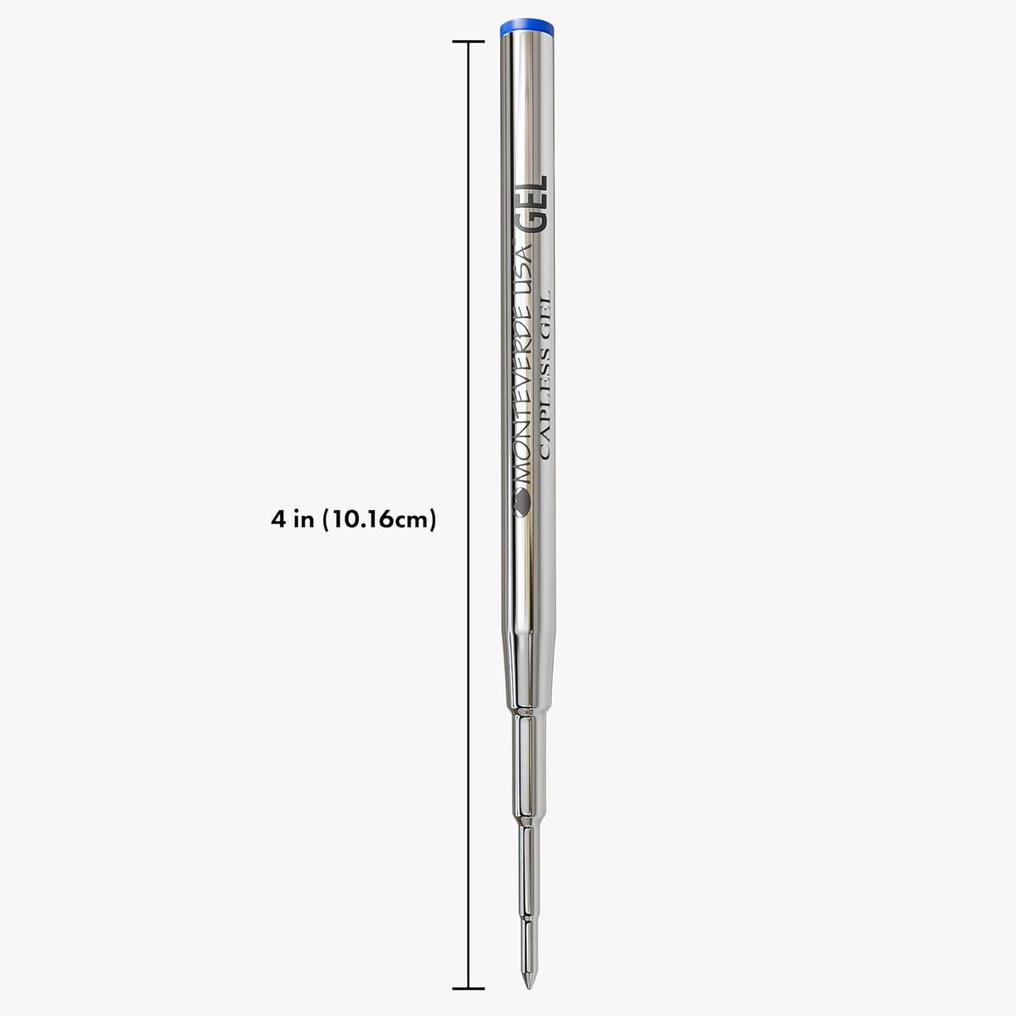 Monteverde USA Capless Gel Refills to Fit Montblanc Ballpoint Pens, Medium Point, Blue Ink, 2-Pack – Smooth and Vibrant Writing Solution