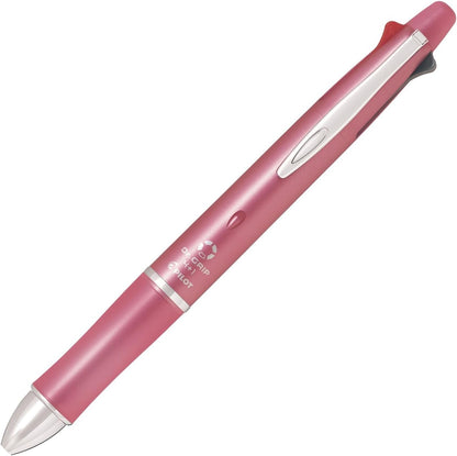 Pilot Mult Function Pen Dr. Grip 4+1, 0.7mm Acro Ink Ballpoint Pen, 0.5mm Mechanical Pencil, Silver (BKHDF1SF-SP)