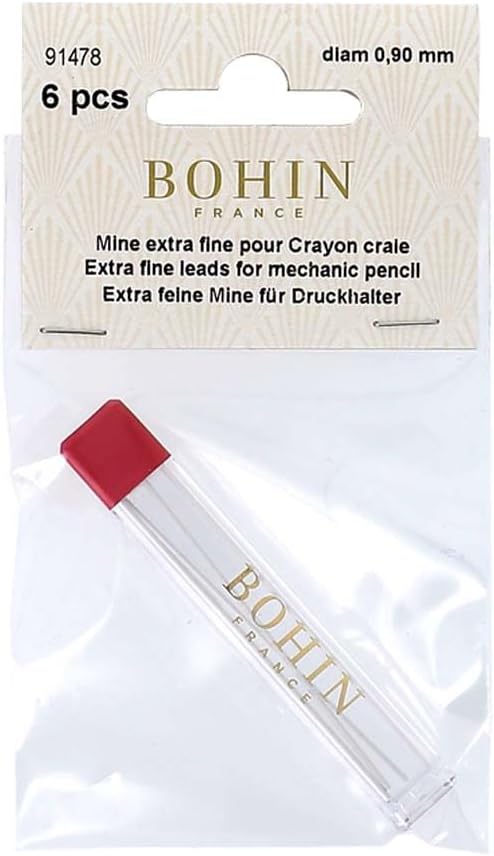 Mechanical Chalk Pencil Refill 6/Pkg-White (91478)