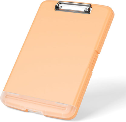 Rimilak Plastic Clipboard with Storage, 8.5 x 11 High Capacity Folio Nursing Case with Pen Holder, Size 14.2 x 9.6 x 1.2″ Folder Side-Opening for Classroom, Teacher, Smooth Writing, Dark Green