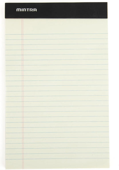 Mintra Office Colorful Legal Pads - Includes 2 Blue, 2 Pink, and, 2 Green Writing Pads, Micro Perforated Lined Sheets, Ideal for Professional & Personal Use, 5"x8" Narrow Ruled, 6 pack Basic Pastel