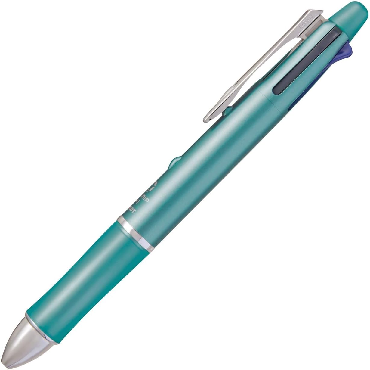 Pilot Mult Function Pen Dr. Grip 4+1, 0.7mm Acro Ink Ballpoint Pen, 0.5mm Mechanical Pencil, Silver (BKHDF1SF-SP)