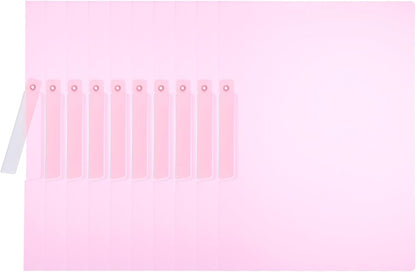 PATIKIL Report Covers, 10 Pcs Plastic Clear Report Folder Cover with Swing Clip A4 Size Professional Presentation Folders for File Resume Document Organizer, Pink