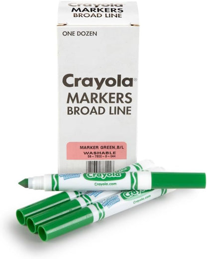 Crayola Washable Markers for Kids - Black (12ct), Bulk Broad Line Markers for School, Classroom Essentials, Teacher Classroom Must Haves for Elementary School