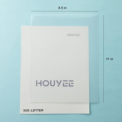 HOUYEE 100 Pack10 Mil Clear Binding Presentation Covers, PVC Report Cover Sheets for Binding, Square Corner, 8.5 x11 Inches, Letter Size