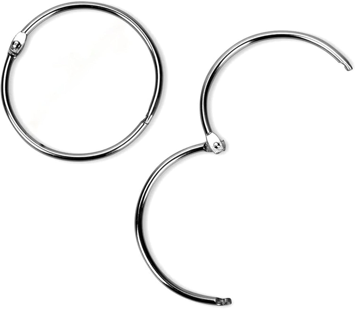 Simetufy 3 Inch Binder Rings, 24 Pcs Metal Office Shcool Notebook Rings Bluk, Large