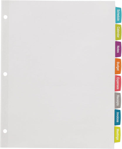Avery Big Tab Printable White Label Dividers for 3 Ring Binders, 8 Tabs per Set, White, 120 Sets Total, Great for Office Supplies, School Supplies, Organizing, and More (6 Packs of 14435)