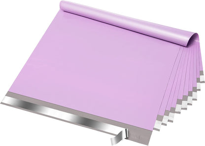 Fuxury Poly Mailers 14.5x19 Inch 50pc Shipping Bags for Small Business Mailing Envelopes for Clothing,Self Seal Shipping Envelopes Waterproof Poly bags Durable Packaging Bags Light Pink