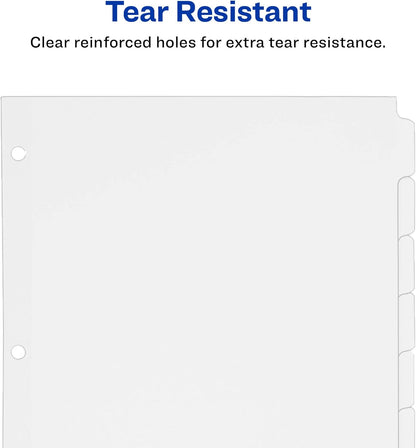 Avery 8-Tab Binder Dividers, Write-On Plain Tabs, 24 Sets (11507)