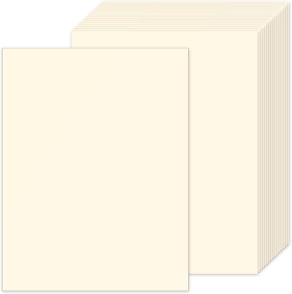 25Sheets Cream Paper, 8.5 x 11 Thick Card stock for Certificates, Invitations, Greeting Cards, Crafts, Graduations 250gsm/92lb Heavyweight Scrapbook Paper（Cream）
