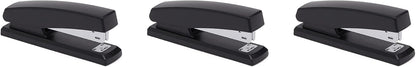 Amazon Basics Office Stapler with 1000 Staples, 25 Sheet Capacity, Non-Slip, Black, Home Office
