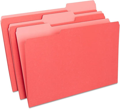 Staples Recycled File Folders, Legal Size, 1/3‑Cut Tabs, Manila, 30% Recycled Paper Stock, 100/Box