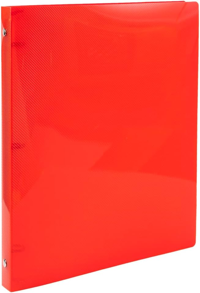 JAM PAPER Plastic 0.75 inch Binder - Clear 3 Ring Binder - Sold Individually