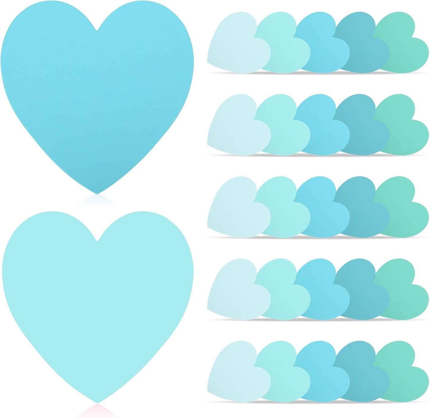 150 Pcs Heart Index Cards - Pink, 3x3 Colored Note Cards for School, Learning, Office, Games
