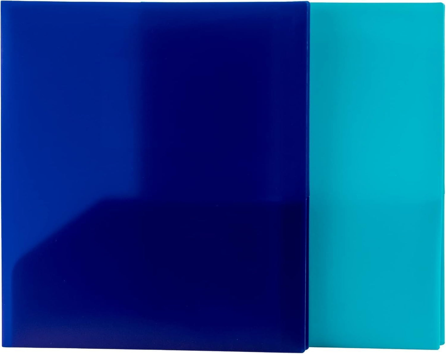 Smead 10-Pocket Organizer, Letter Size, 2 per Pack, 1 Each of Dark Blue and Teal (89204)