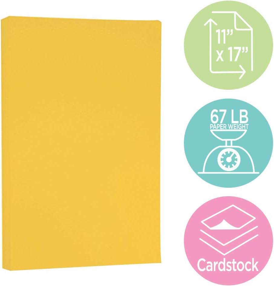 JAM PAPER Vellum Bristol 65lb Cardstock - 8.5 x 11 Coverstock - 147 gsm - Cream - 50 Sheets/Pack