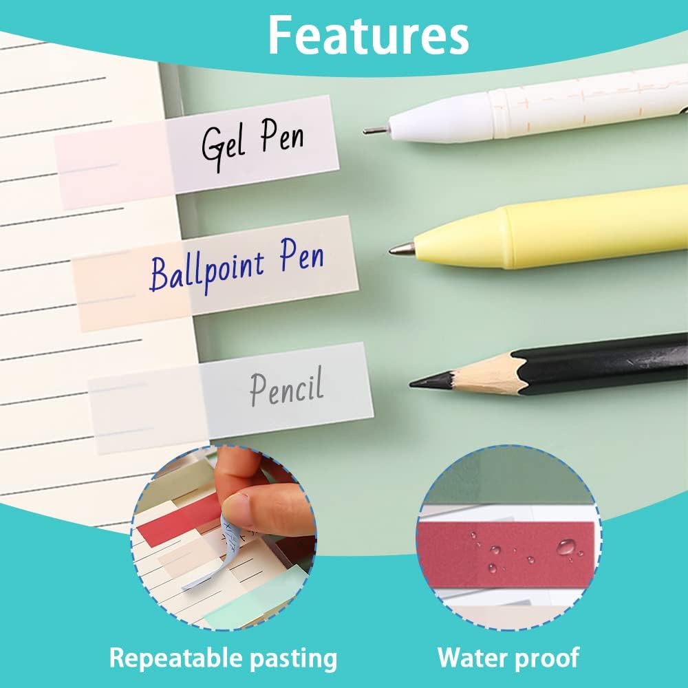 600 Pieces Page Markers Sticky Index Tabs, 15 Colors Book Annotation Supplies Aesthetic, Writable and Repositionable File Tabs Flags for Reading Notes Classify Files(Arrow)