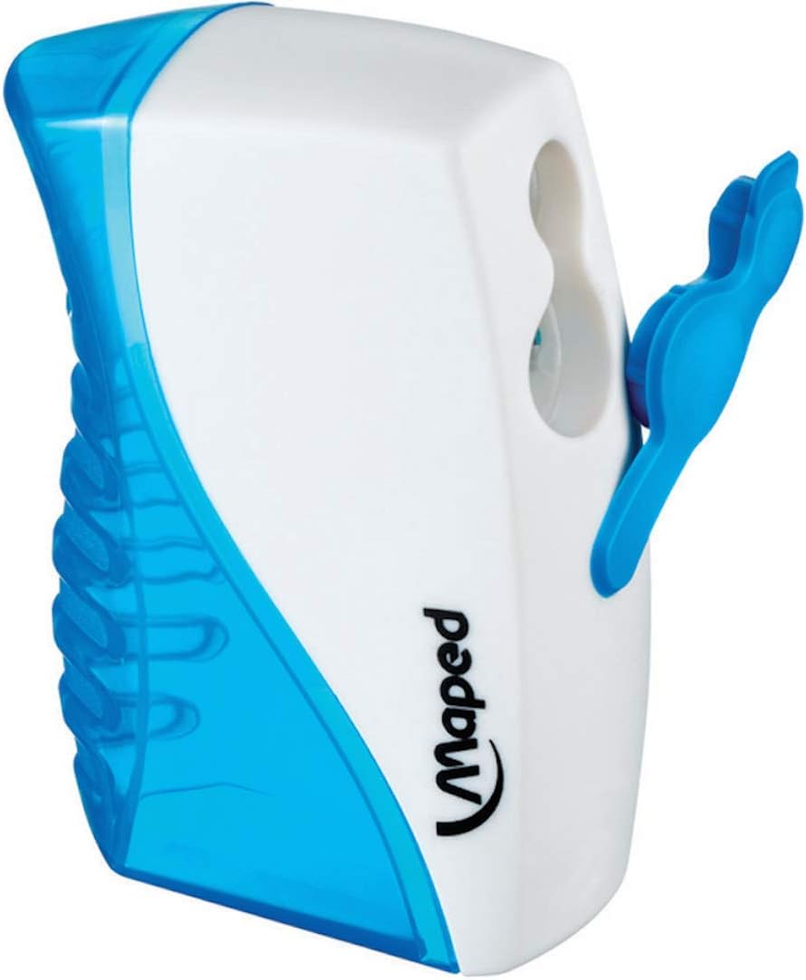 Maped Shaker 2-Hole Pencil Sharpener - 20-Pack - Precise Sharpening - Durable & Portable - Compact Design, Steel Blades - Ideal for Students