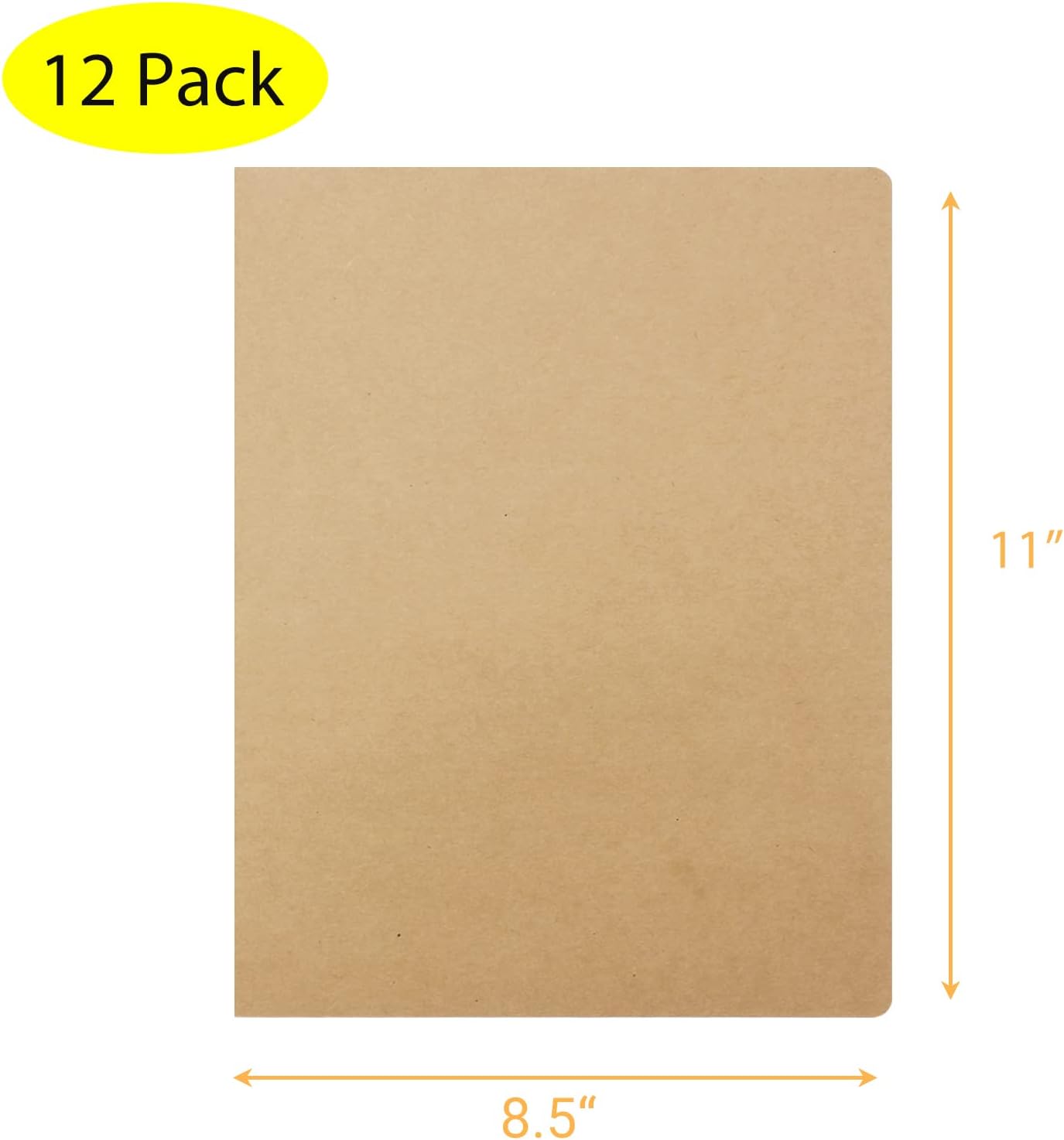 zmybcpack 12 Pack 8.5x11 inch Large Lined Notebook Journals Bulk, 32 sheets / 64 Pages, Sketchbook Composition Notebook Journals Subject Notebooks Planner for College Students Office