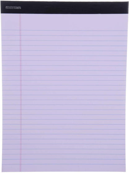 Mintra Office White Legal Pads – Ruled Notepads and Micro-Perforated Sheets, Ideal for Writing, Note-Taking & Creativity, Office, or Professional Use, Basic Pad 6 pack, 8.5"x11" (Narrow Ruled)