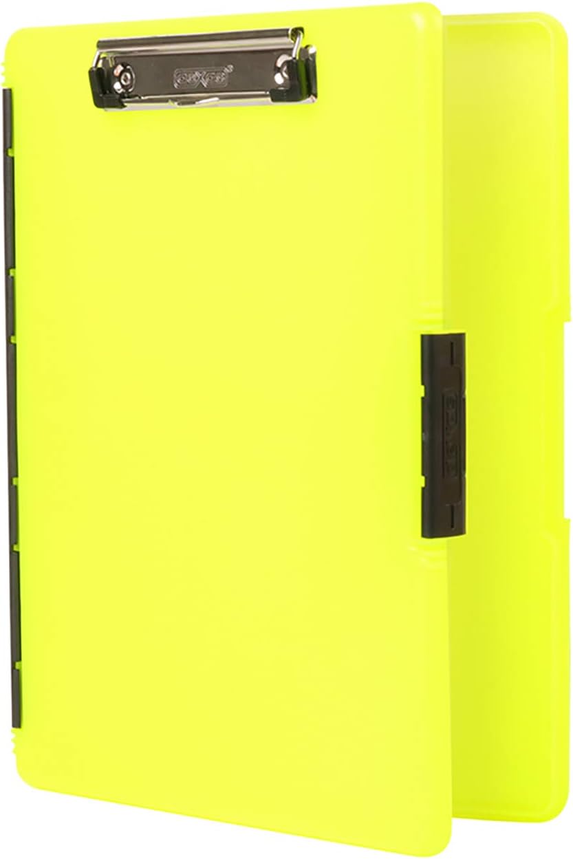 Dexas Slimcase 2 Plastic Clipboard with Storage and Side Opening, Black, Office Supplies Clipboards to Organize, Carry and Store, A4 Holder, Style and Functionality Nursing Clipboards