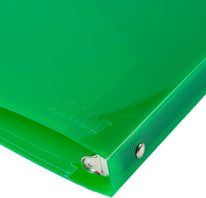 JAM PAPER Plastic 0.75 inch Binder - Clear 3 Ring Binder - Sold Individually