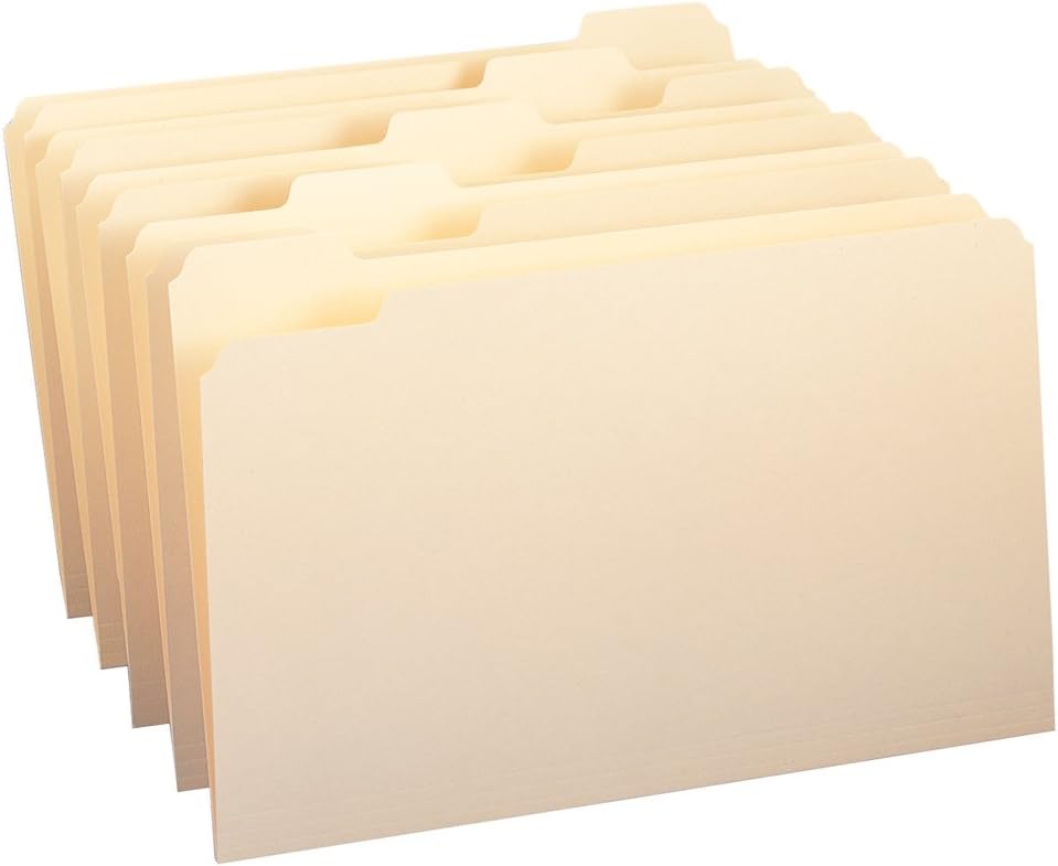Smead File Folder, 1/3-Cut Tab, Assorted Positions, Legal Size, Manila, 100 per Box (15330)