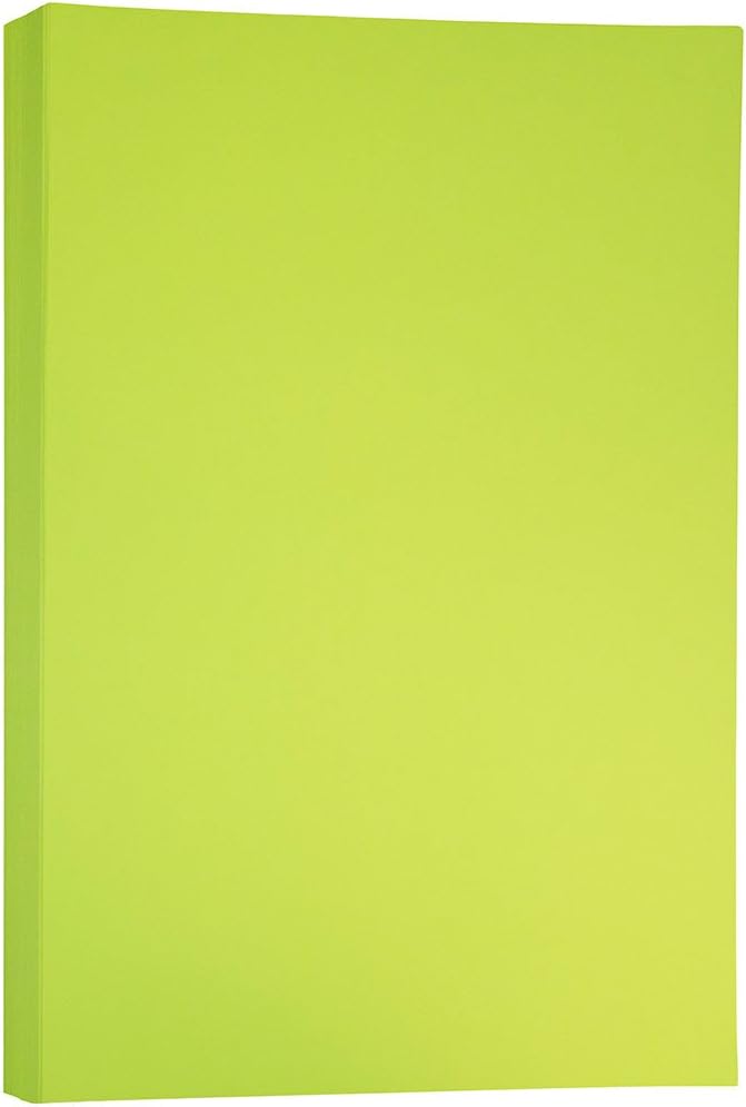 JAM PAPER Ledger Matte 24lb Paper - 90 gsm - 11 x 17 Tabloid - Yellow Recycled - 100 Sheets/Pack