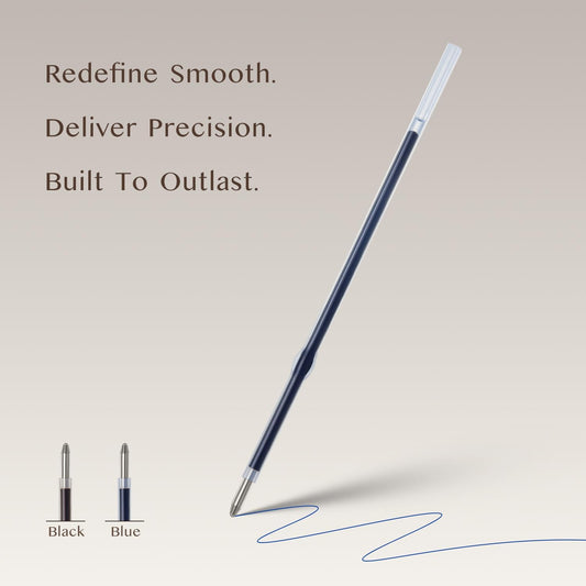 LINFANC 36pcs Ballpoint Pen Refills Blue Ink Medium Point 1.0mm Tip Smooth Writing Pen Refill (36 Blue)