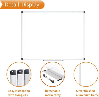 VIZ-PRO Magnetic Whiteboard/Dry Erase Board, 18 X 12 Inches, Includes 1 Eraser & 2 Markers & 4 Magnets