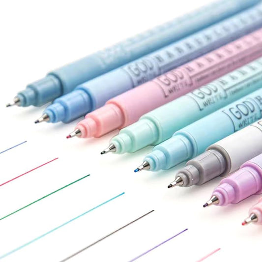 HANKU Bible Pens No Bleed Through, 8 Colors 0.38mm Fine Point Pen Set, Colored Fine Tip Pens for Journaling, Scrapbook, Planner, Coloring, Bible Study Back to School Office Supplies