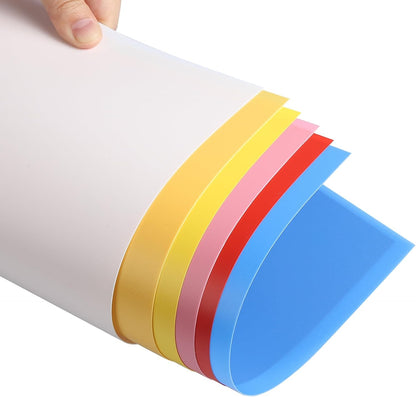 PATIKIL 20 Mil Clear PVC Binding Covers, 10 Pcs Front View Protector Un-Punched A4 Letter Size for Presentation, Report, Paper, Business Office Supply Document, Blue