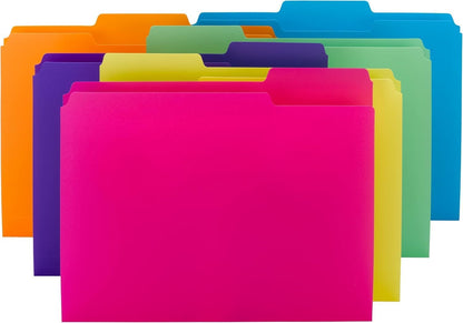 Smead Poly File Folder, 1/3-Cut Tab, Letter Size, Red, 24 per Box (10501)