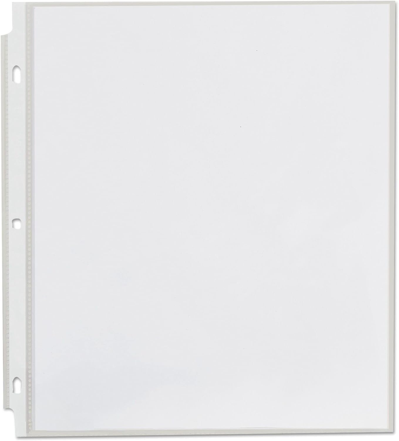 Universal 21124 Top-Load Poly Sheet Protectors, Standard Gauge, Letter, Clear (Pack of 50)