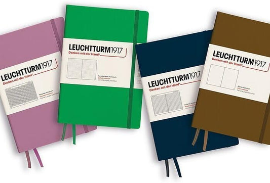 LEUCHTTURM1917 - Notebook Softcover Medium A5-123 Numbered Pages for Writing and Journaling - Thinking Ahead (Dotted Paper, Spice Brown)